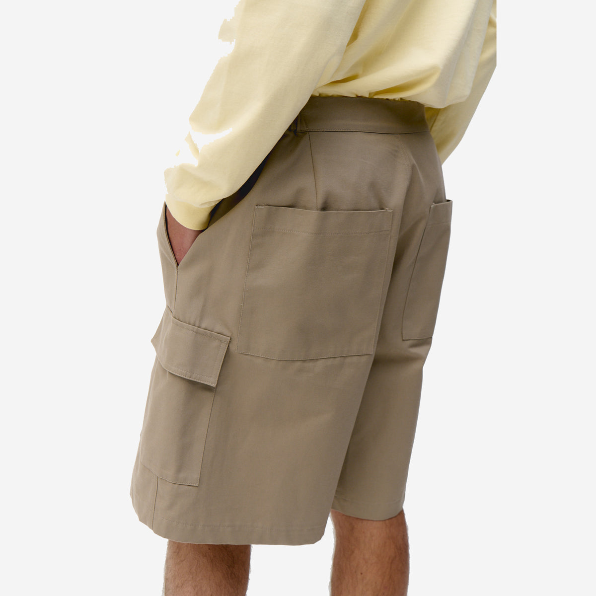 Regular Cargo Bermuda Shorts - Warm Beige