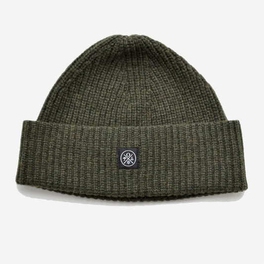 Recycled Wool Beanie Toque - Olive