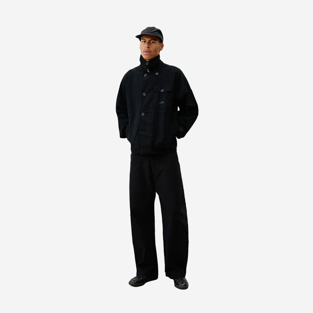 Reverse Twill Barrel Pant - Black