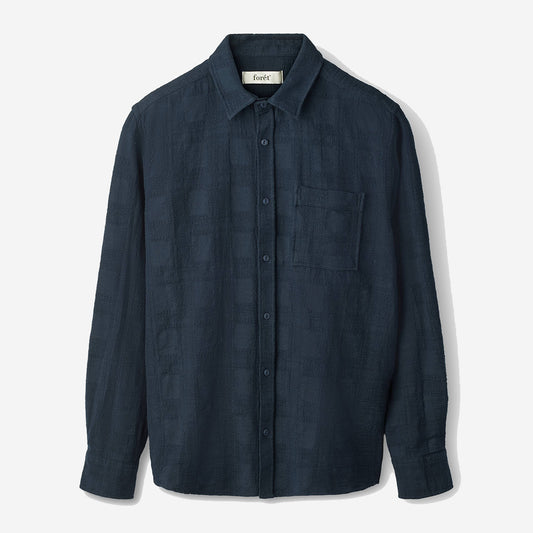 River Jacquard Shirt - Navy