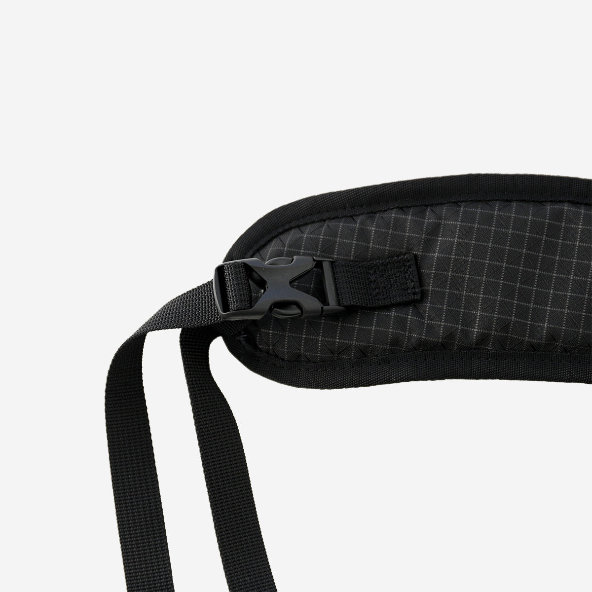 Rolltop Gird Cross Bag - Black