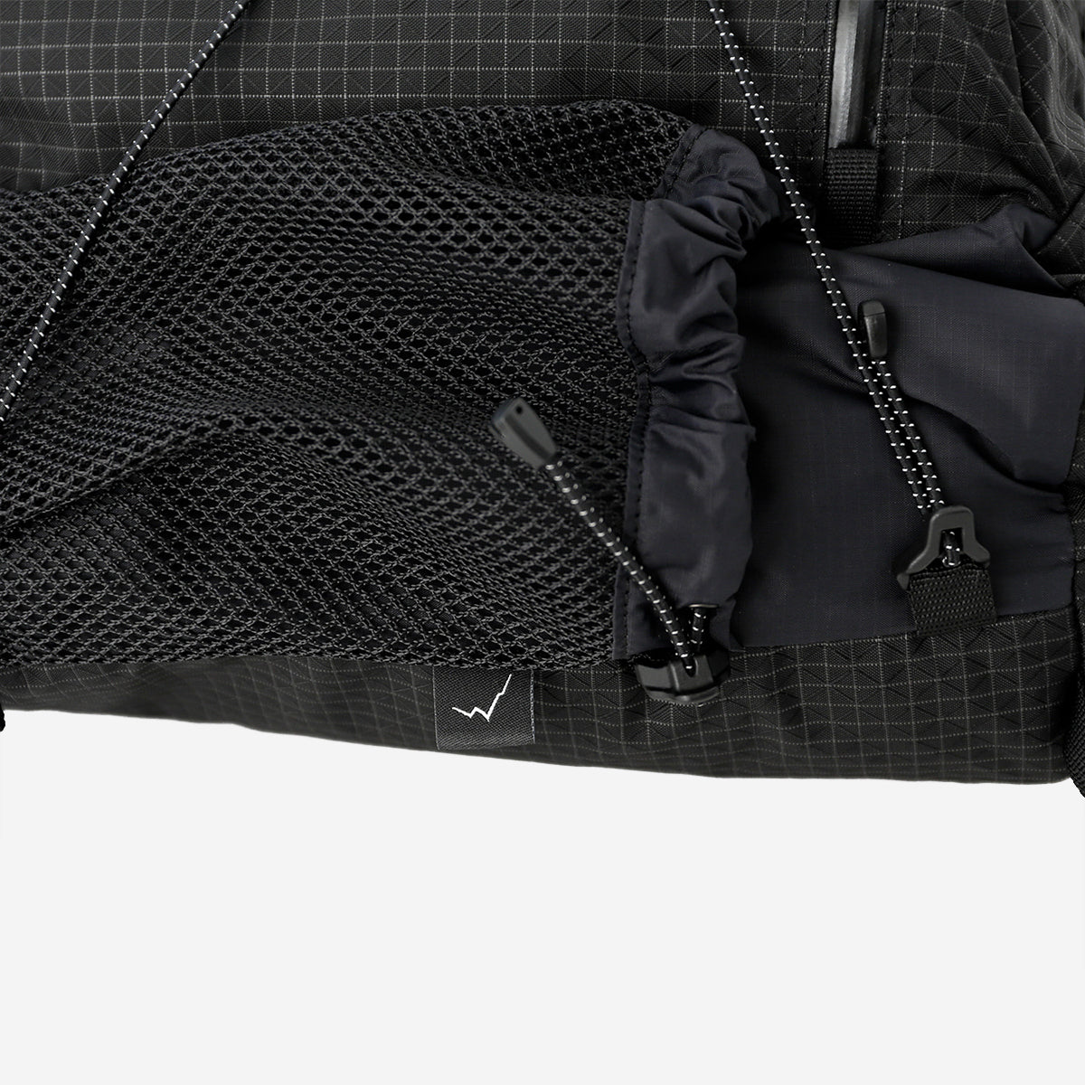 Rolltop Gird Cross Bag - Black