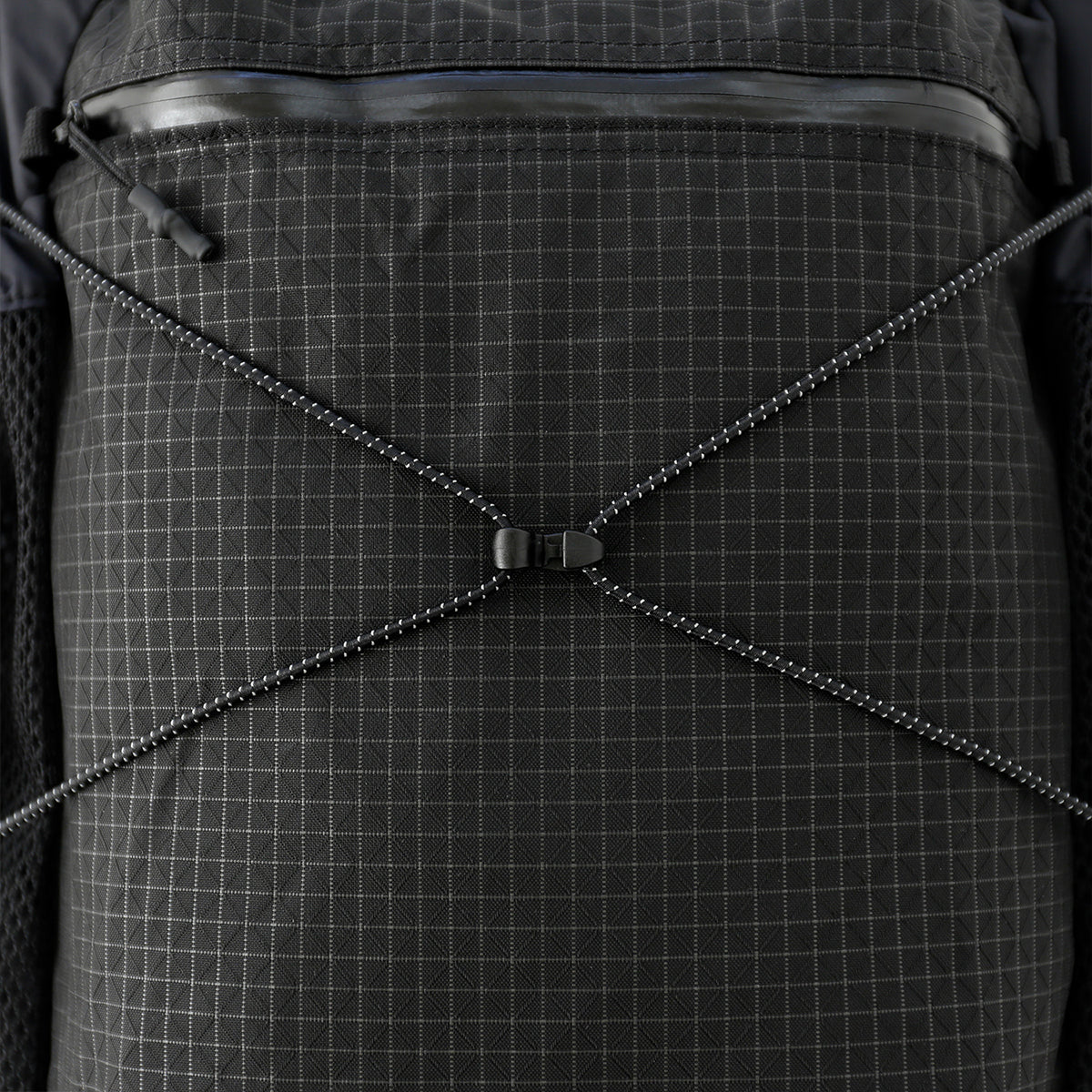 Rolltop Gird Cross Bag - Black