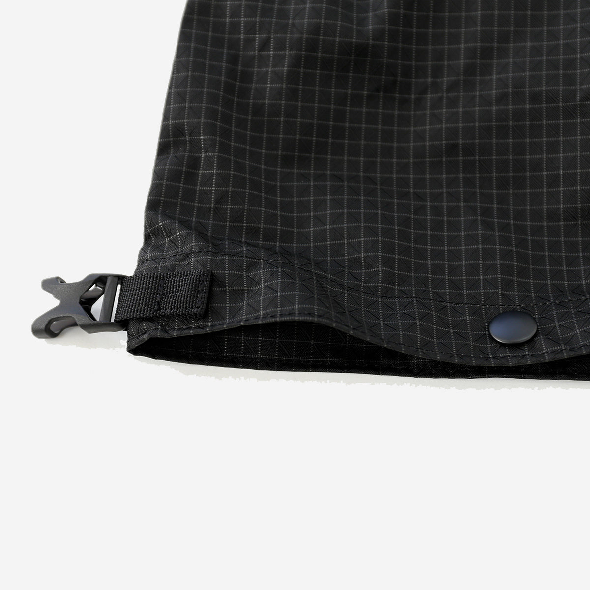 Rolltop Gird Cross Bag - Black