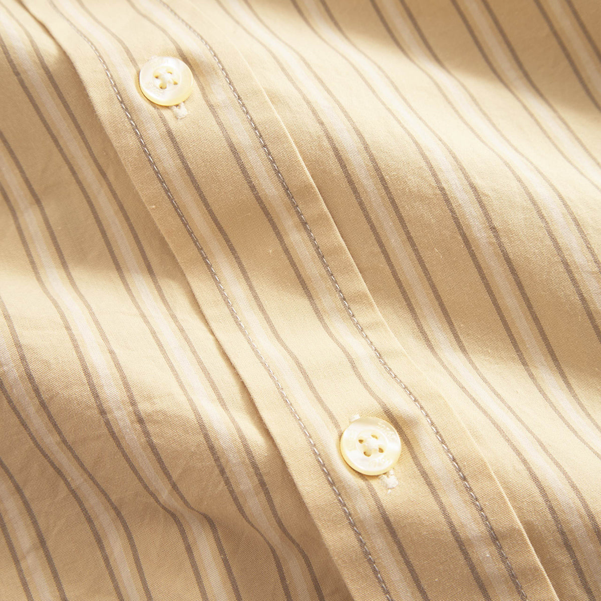 Rose S/S Poplin Shirt - Dusty Yellow Stripe