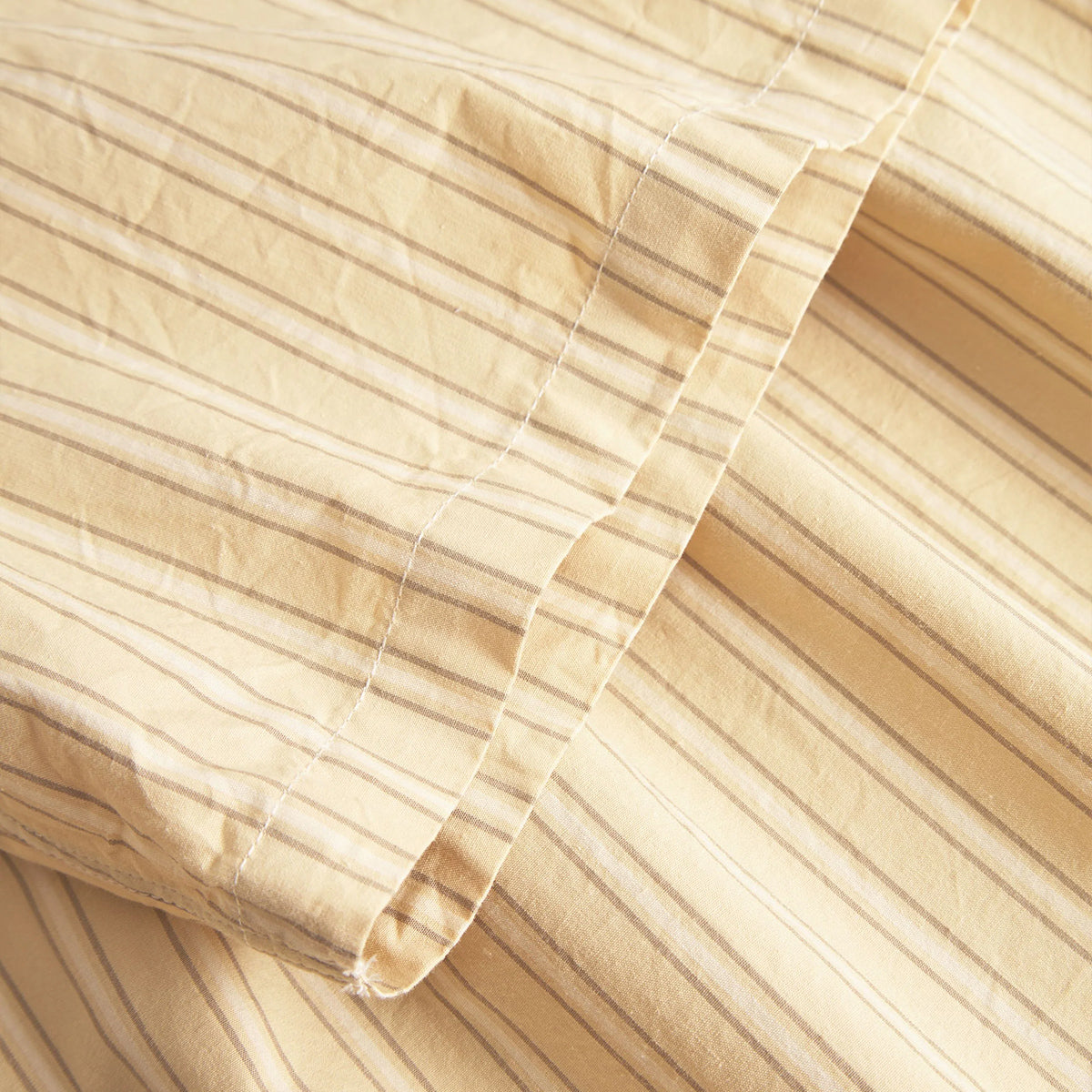 Rose S/S Poplin Shirt - Dusty Yellow Stripe