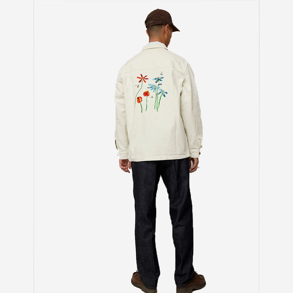 Rowan Embroidery Canvas Overshirt - Cloud