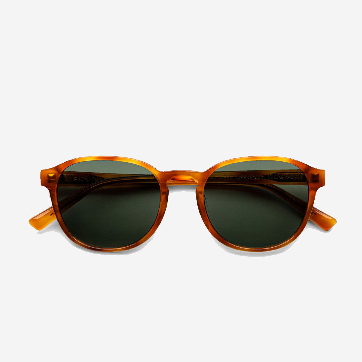 RYAN Round Sunglasses - Havana/Green