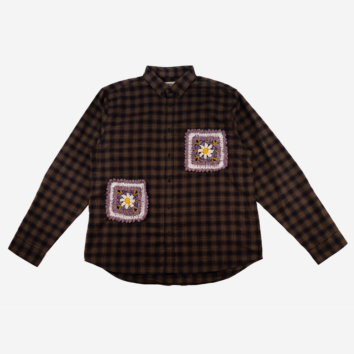 SPUN Studio x Raeburn Flannel Shirt - Charcoal/Khaki Plaid (XL)