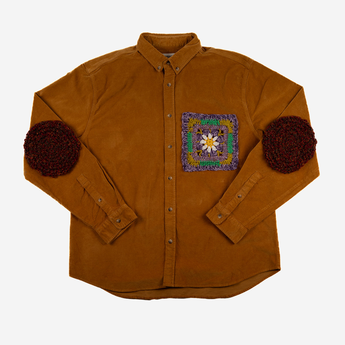 SPUN Studio x Raeburn Cotton Moleskin Shirt - Ochre (Large)