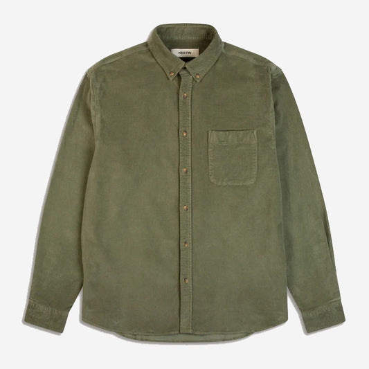 Raeburn Cotton Moleskin Shirt - Light Military