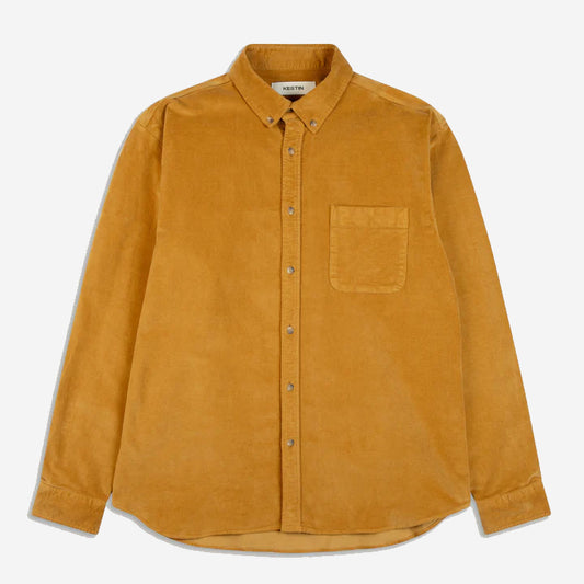 Raeburn Cotton Moleskin Shirt - Ochre