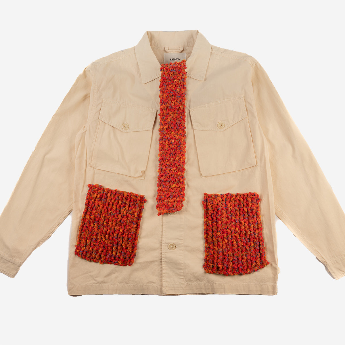 SPUN Studio x Redford Ripstop Military Overshirt - Ecru (Medium)