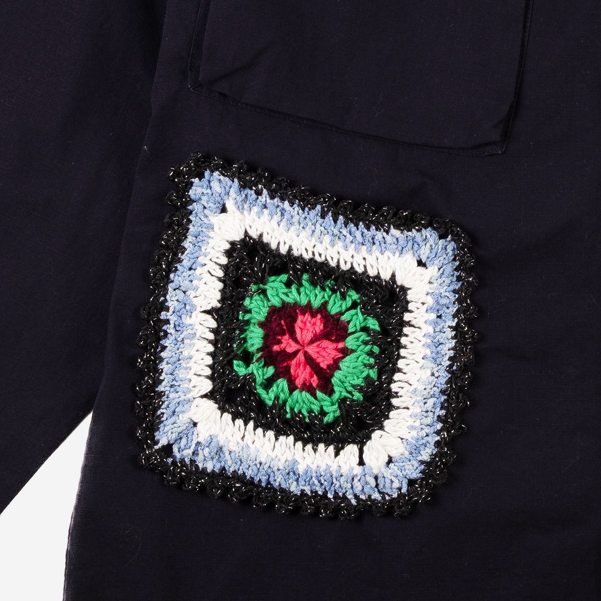 SPUN Studio x Redford Ripstop Military Overshirt - Navy (Medium)