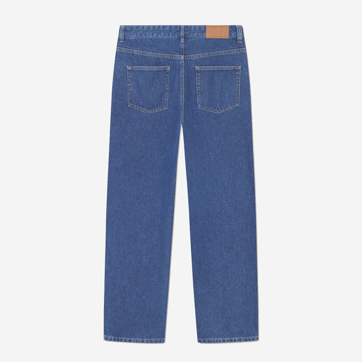 Ricky Straight Washed Denim Jeans - Medium Indigo