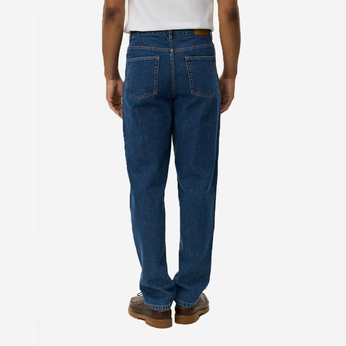 Ricky Straight Washed Denim Jeans - Medium Indigo