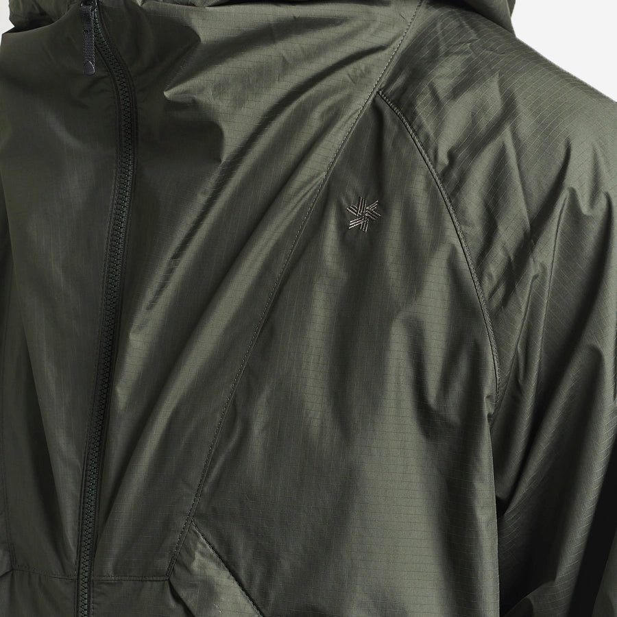 Rip-Stop Light Hooded Jacket - Dark Olive