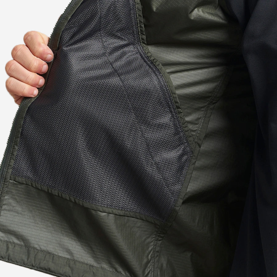 Rip-Stop Light Hooded Jacket - Dark Olive