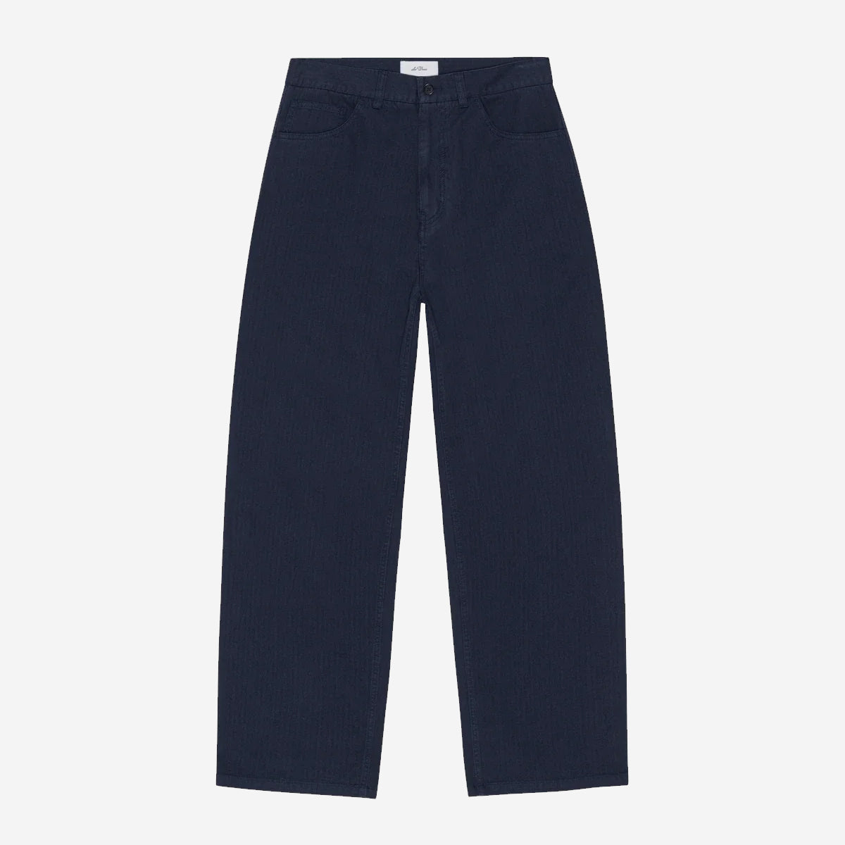 Roi Loose Carpenter Herringbone Pants - Dark Navy Blue