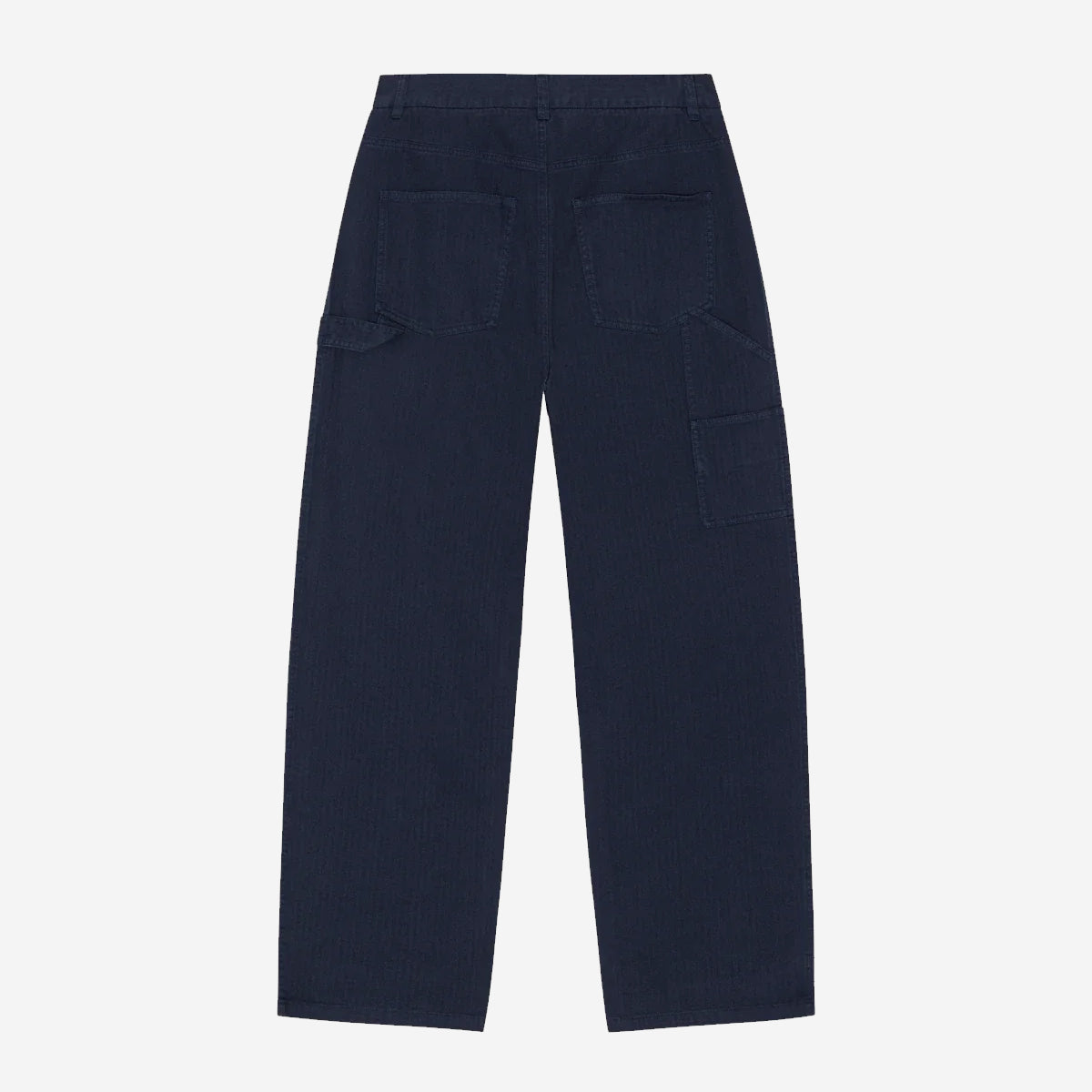 Roi Loose Carpenter Herringbone Pants - Dark Navy Blue