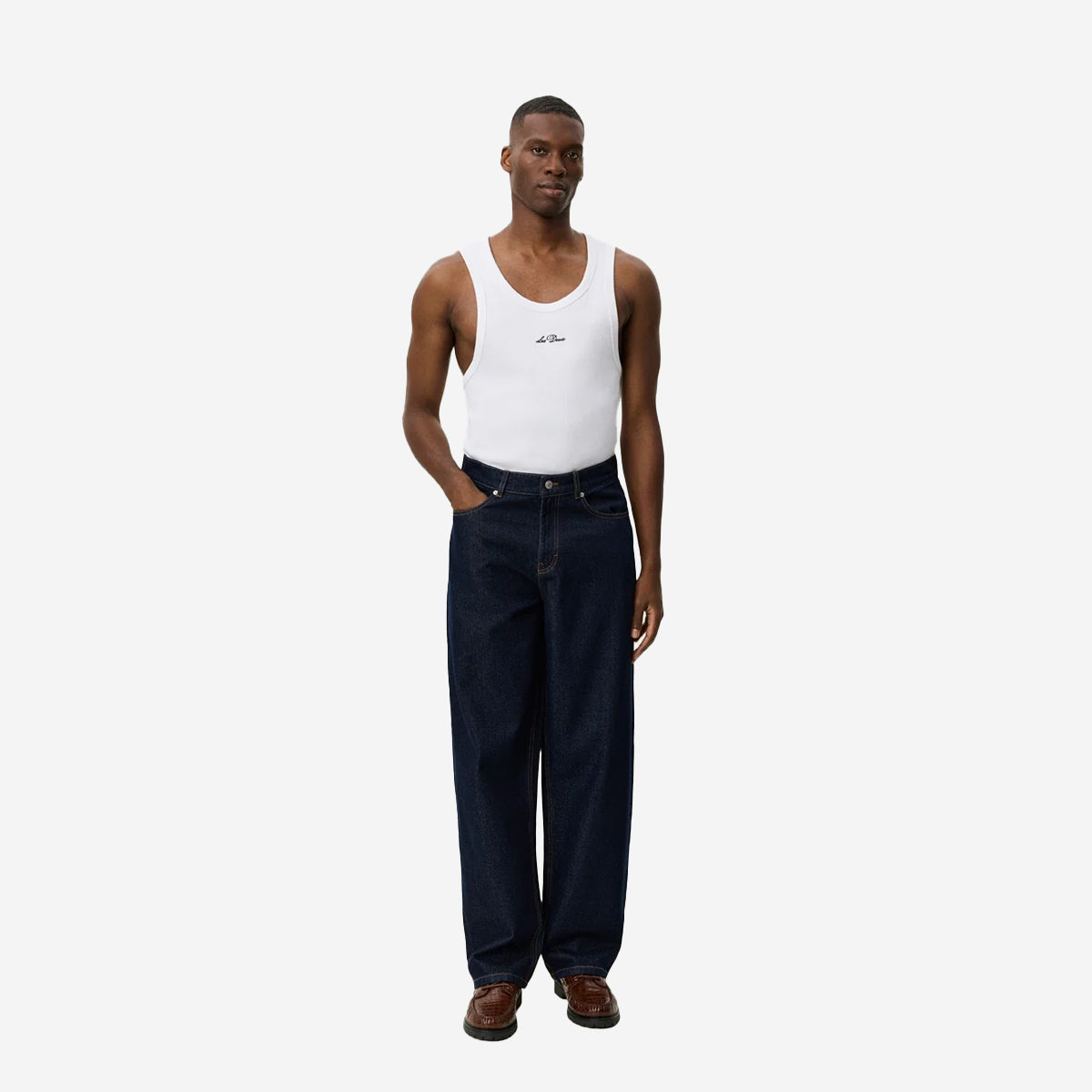 Roi Loose Washed Denim Jeans - Dark Indigo