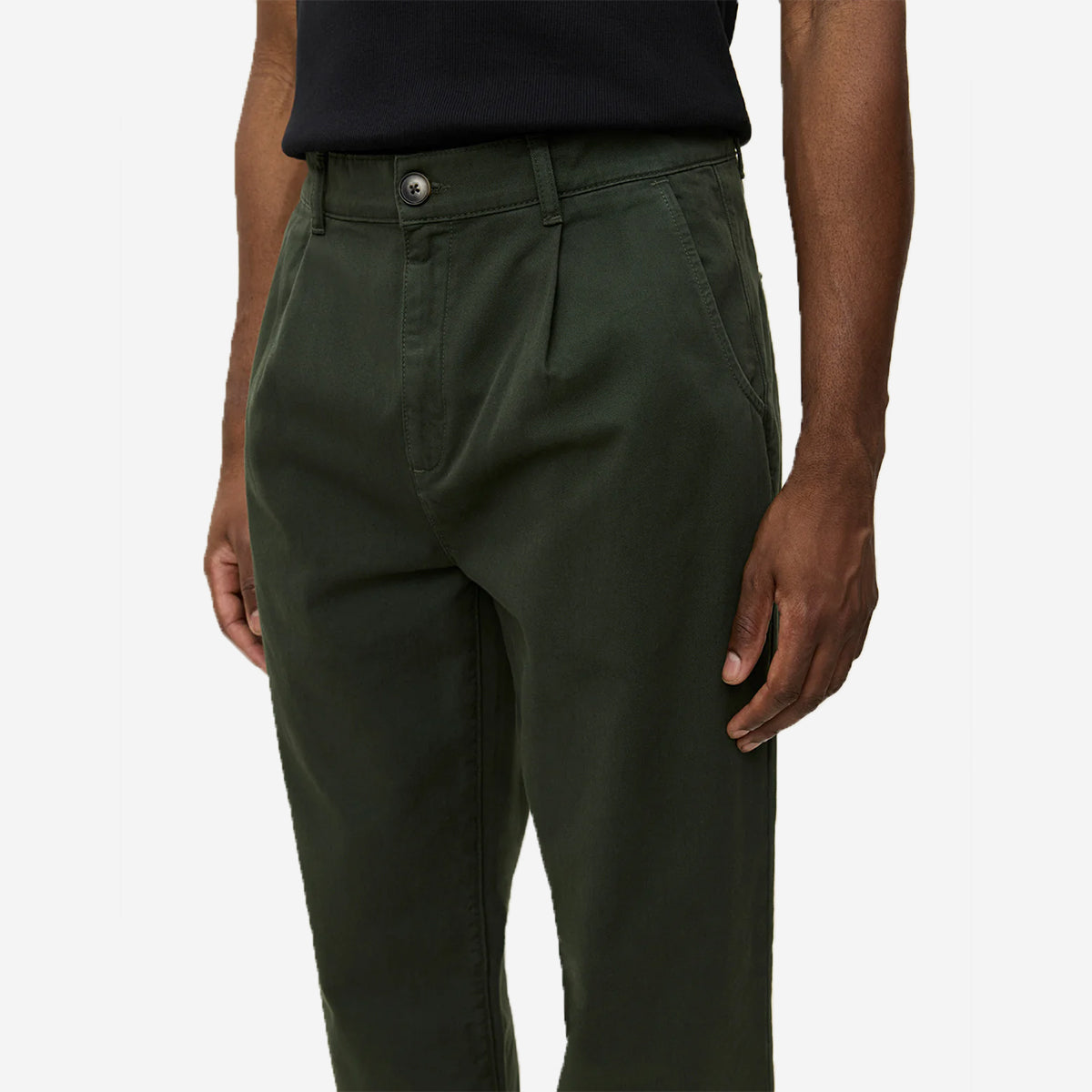 Romeo Loose Pleated Trousers - Duffle Bag Green