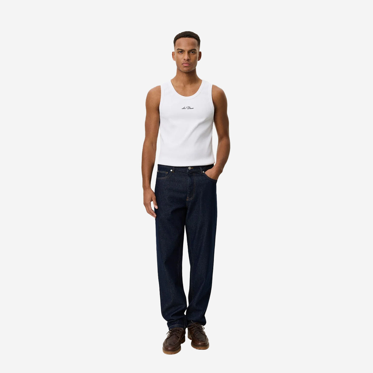 Ryder Relaxed Washed Denim Jeans - Dark Indigo
