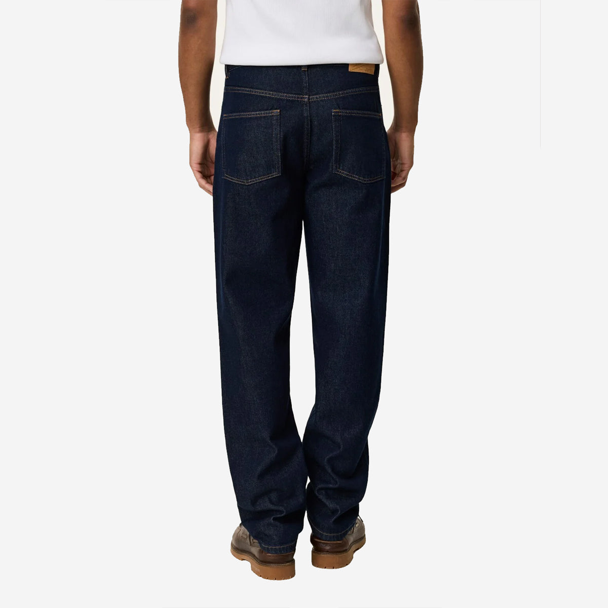 Ryder Relaxed Washed Denim Jeans - Dark Indigo