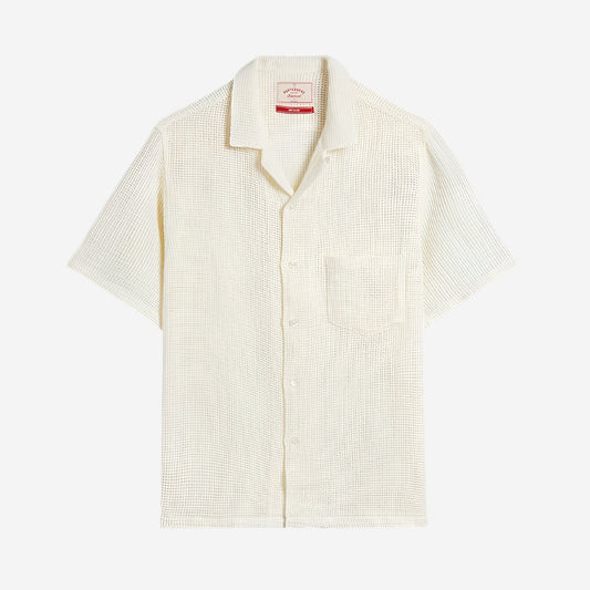 Salva Eyelet S/S Vacation Shirt - Natural