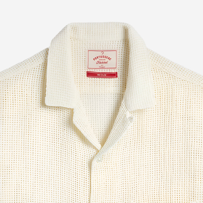 Salva Eyelet S/S Vacation Shirt - Natural