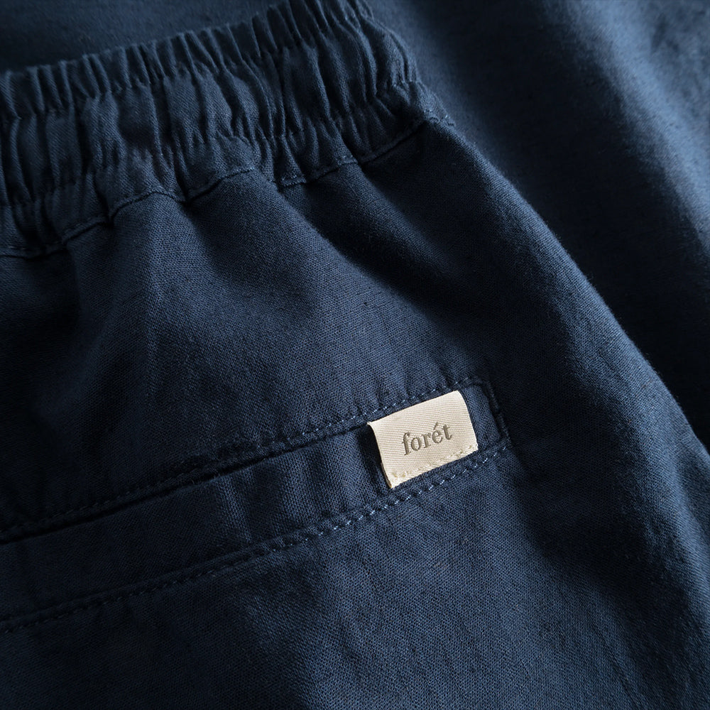 Serene Cotton/Linen Shorts - Navy