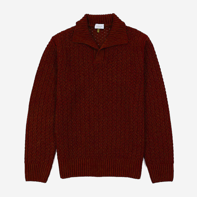 Slam Links Combed Merino Wool Polo - Merlot