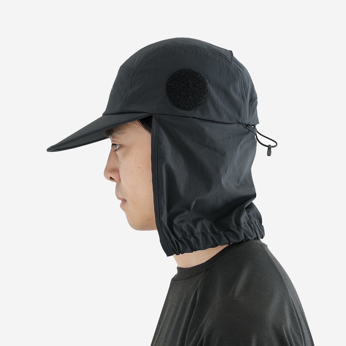 Solid Visor Sunshade Cap - Black