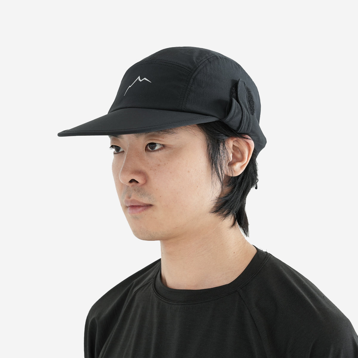 Solid Visor Sunshade Cap - Black