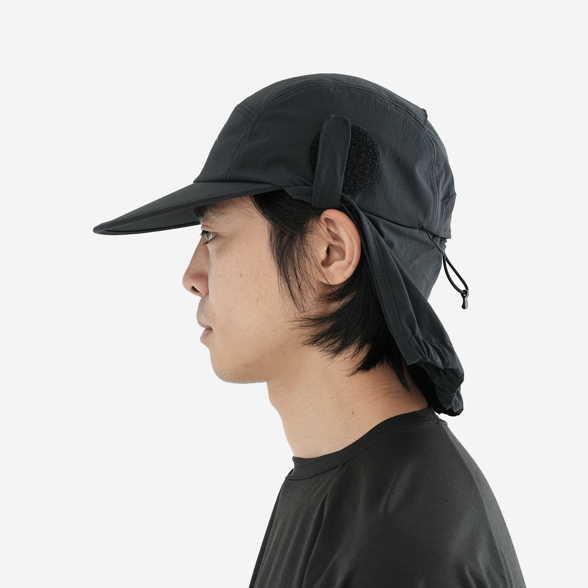 Solid Visor Sunshade Cap - Black