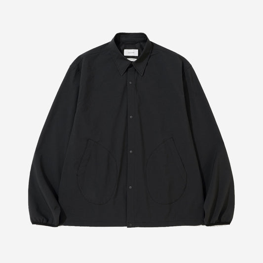SOLOTEX Seersucker Pocket Shirt - Black
