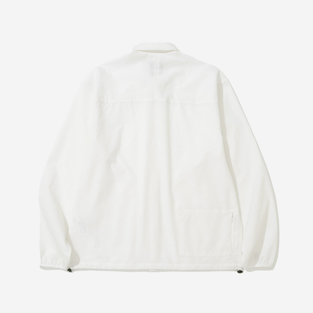 SOLOTEX Seersucker Pocket Shirt - White