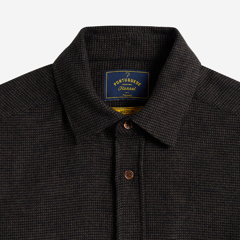 Sounds Dot Flannel Shirt - Brown