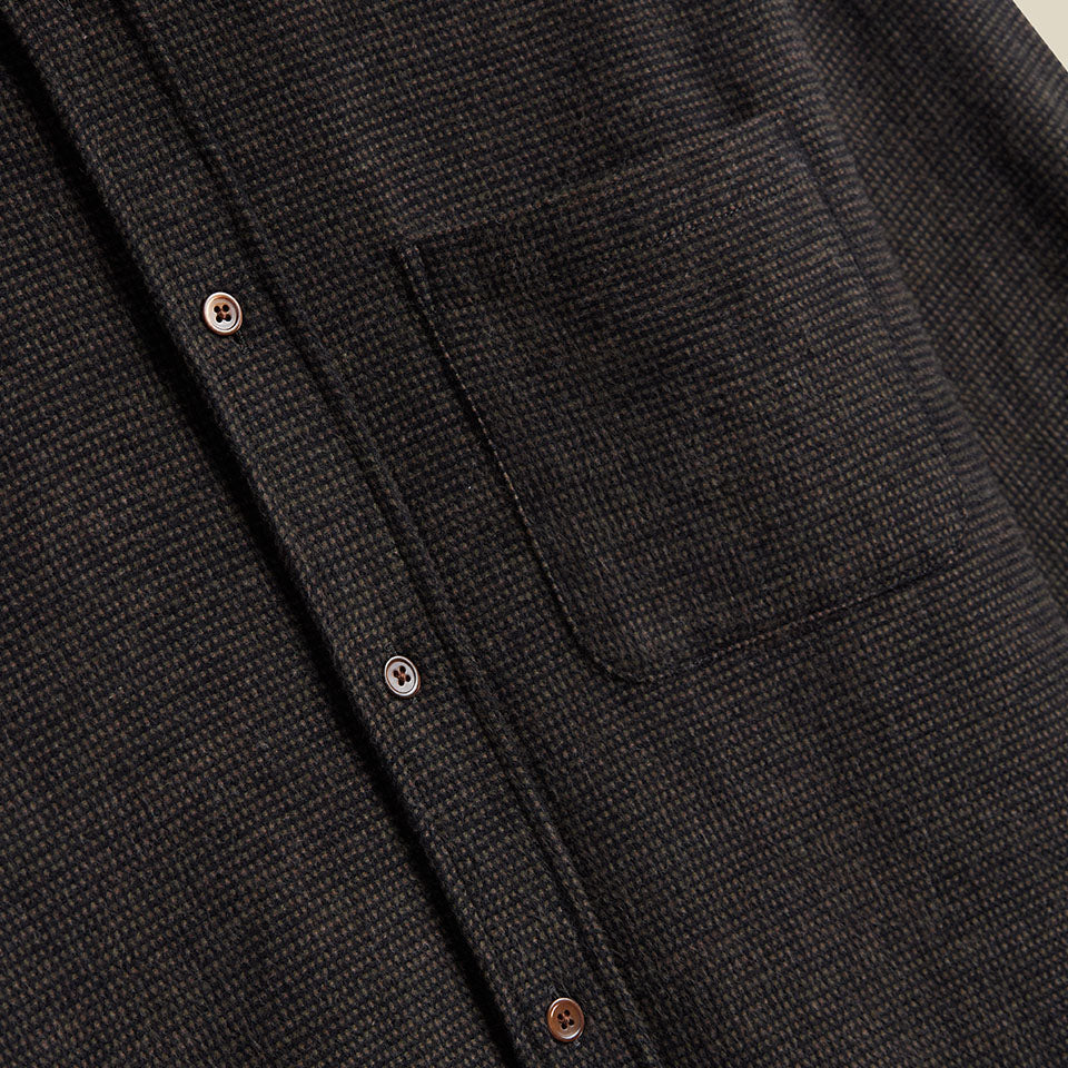 Sounds Dot Flannel Shirt - Brown
