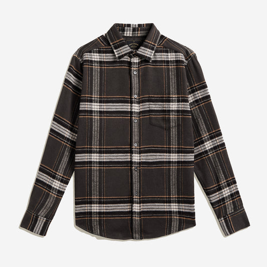 Spindle Plaid Flannel Shirt - Olive/Black