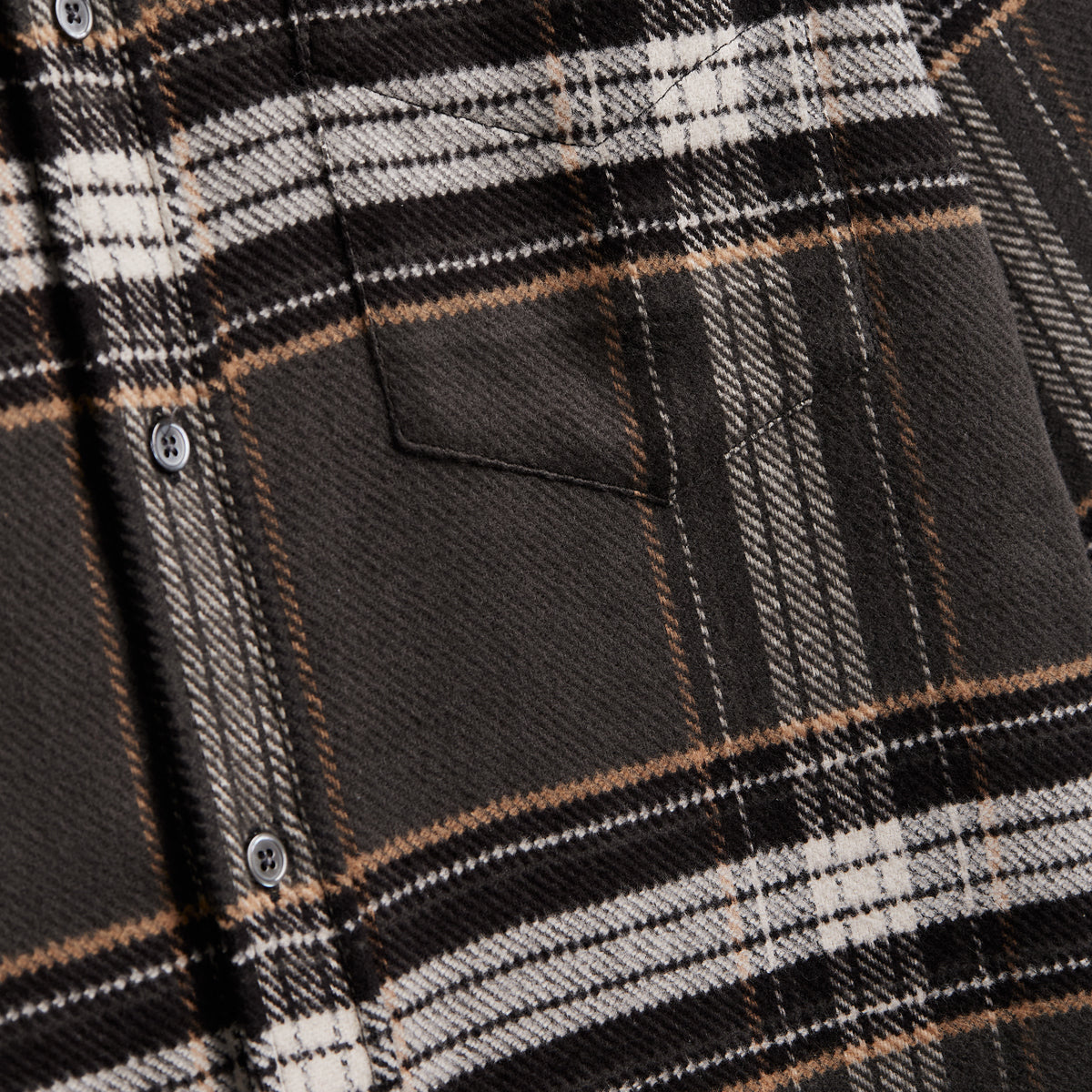 Spindle Plaid Flannel Shirt - Olive/Black