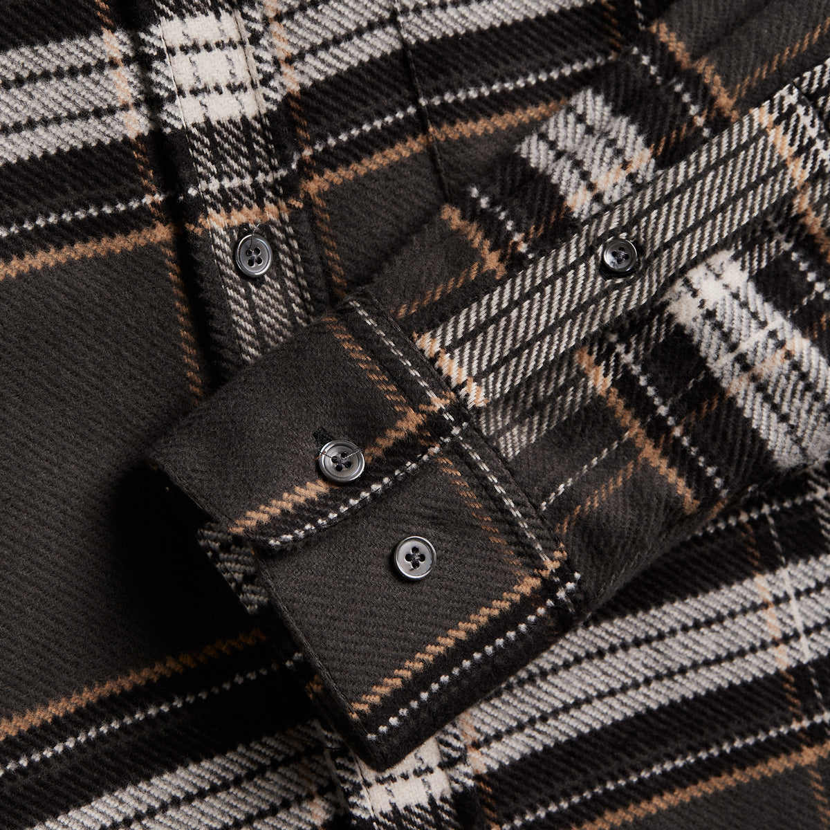 Spindle Plaid Flannel Shirt - Olive/Black