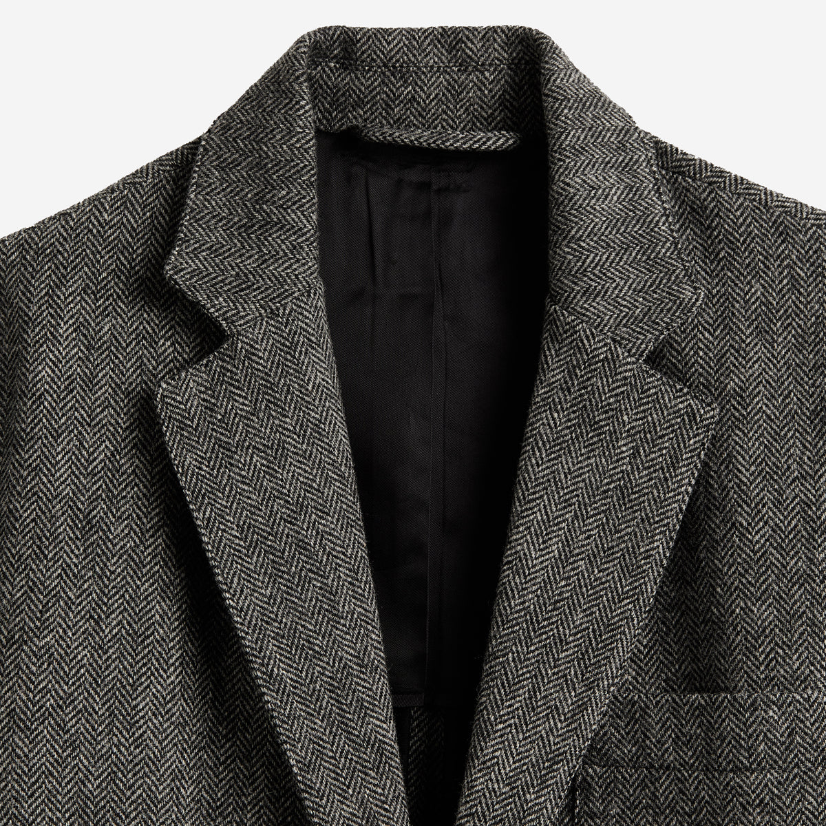 Sport Herringbone Wool Blazer Jacket - Charcoal