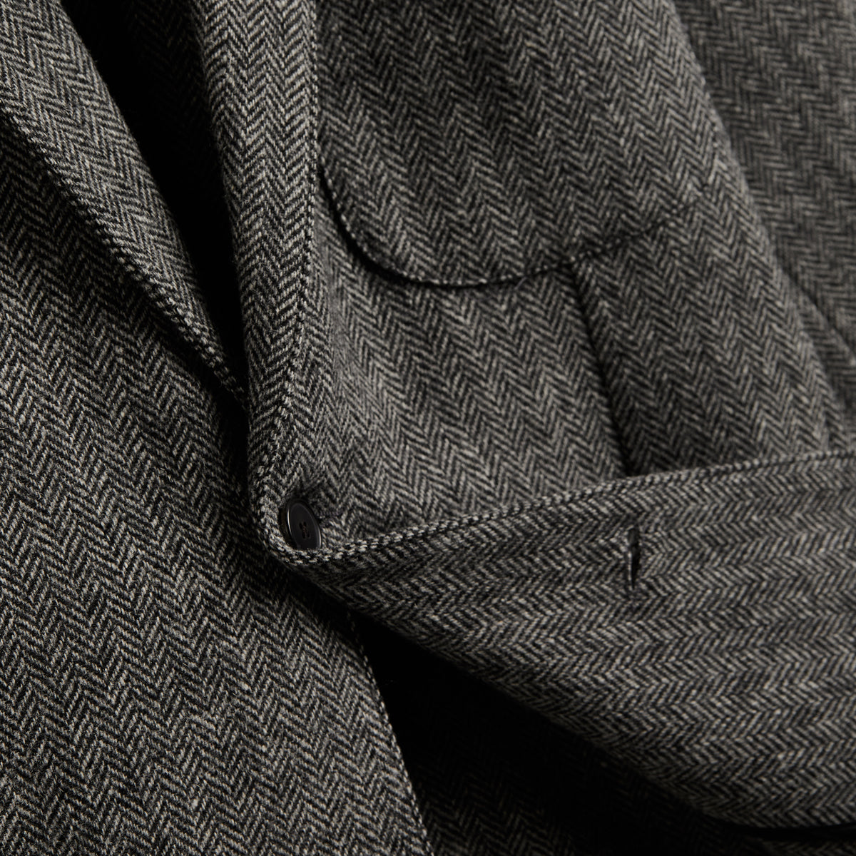 Sport Herringbone Wool Blazer Jacket - Charcoal