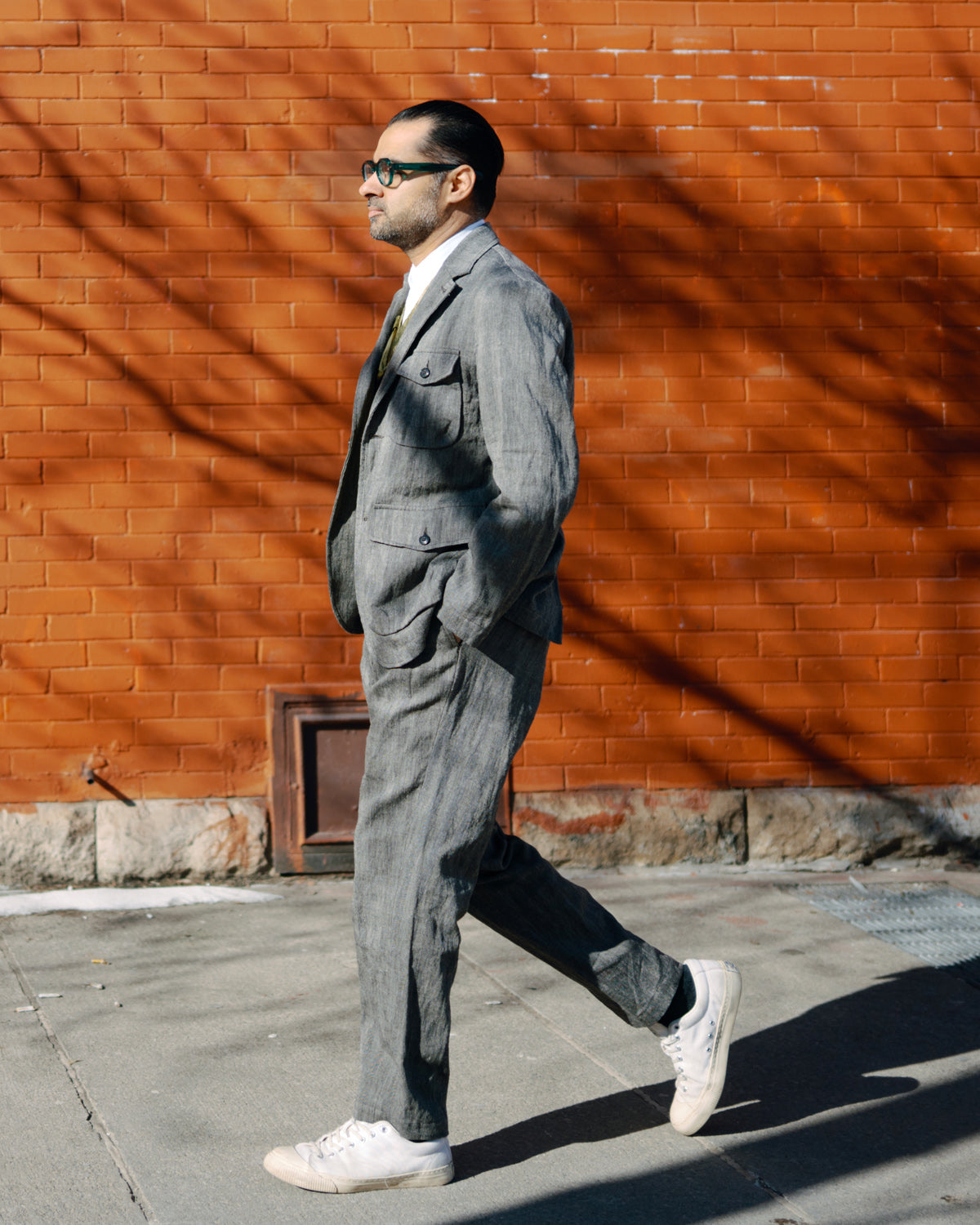 Chester Pocket C/L Washed HBT Blazer - Charcoal