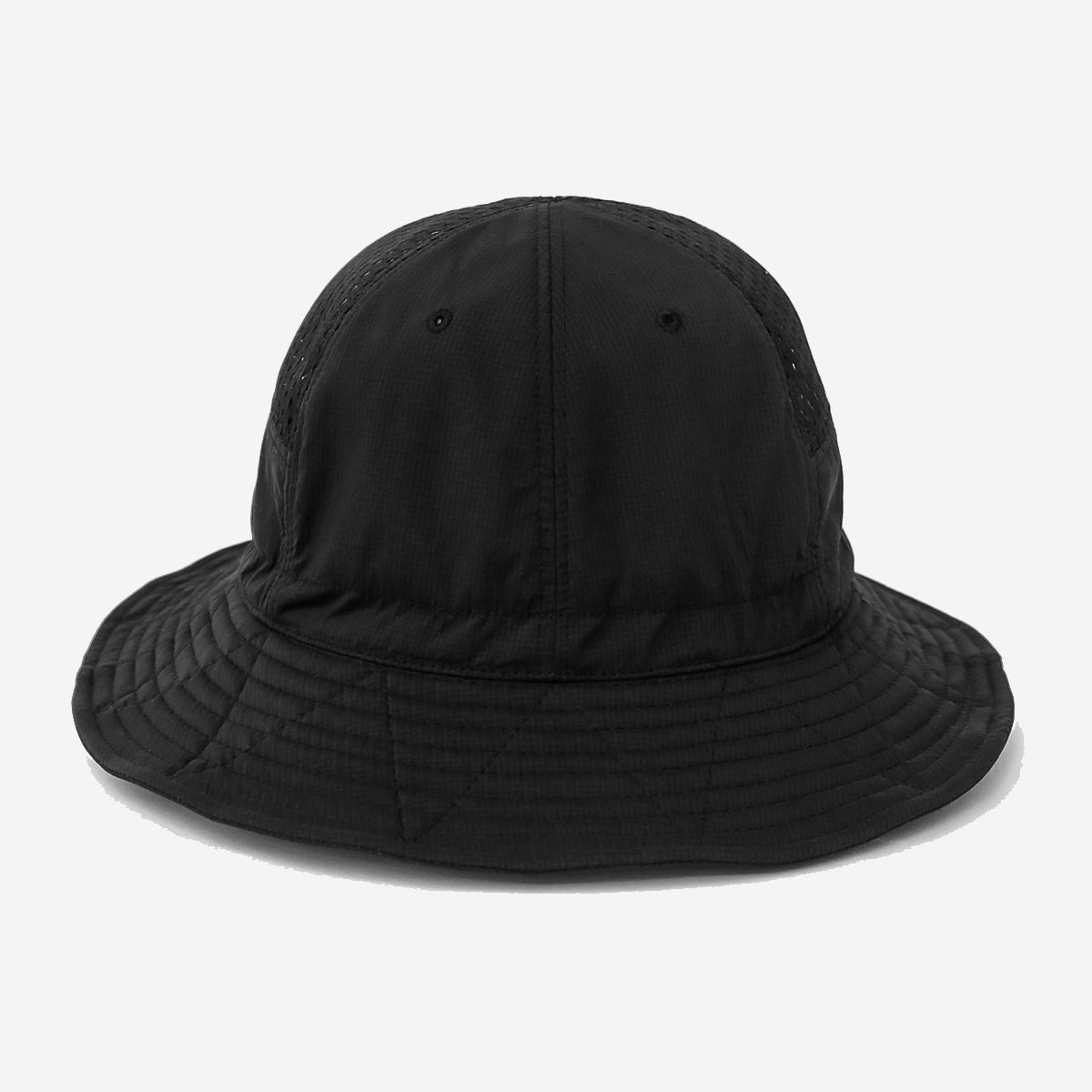 Stretch Nylon Mesh Bucket Hat - Black