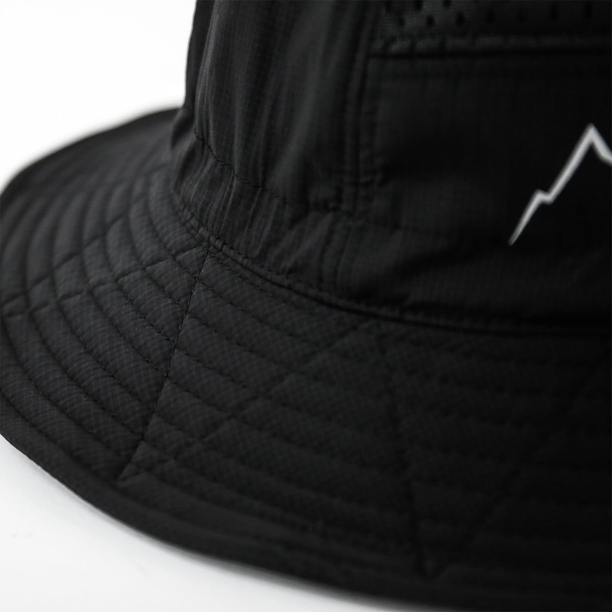 Stretch Nylon Mesh Bucket Hat - Black