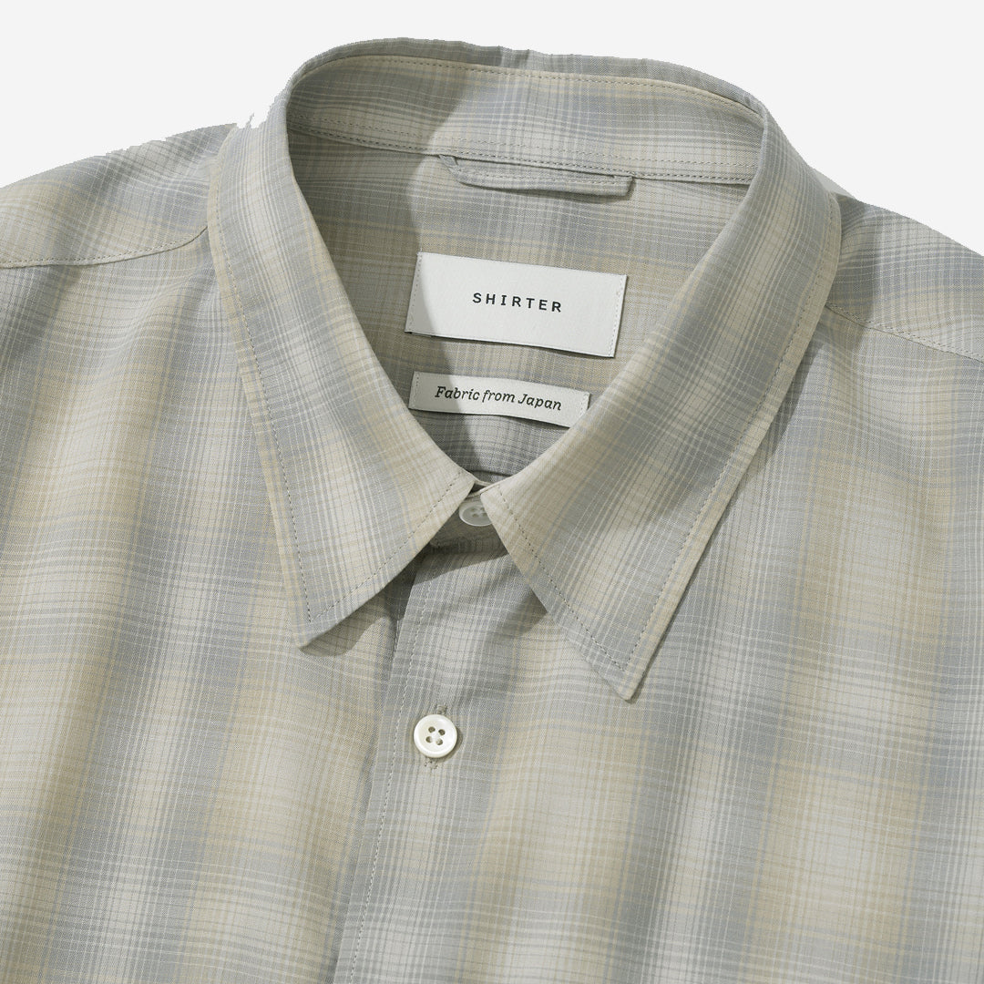 Super Light Navona Check Shirt - Beige Ombre