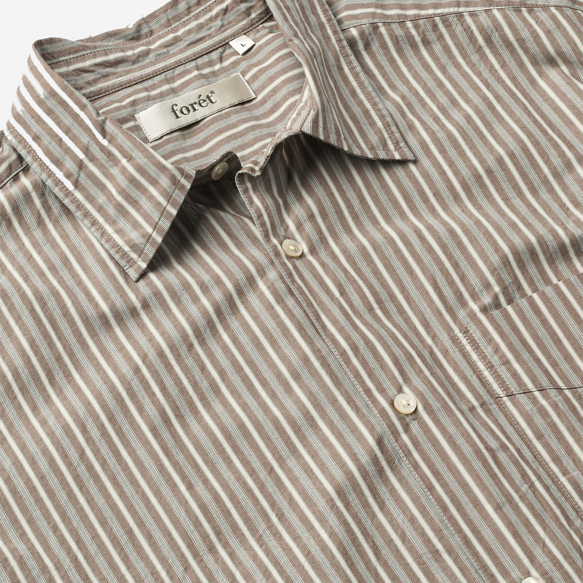Surface Typewriter Shirt - Brown Stripe