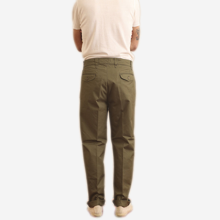 Sacks Two-Pleat Pants - Olive Green